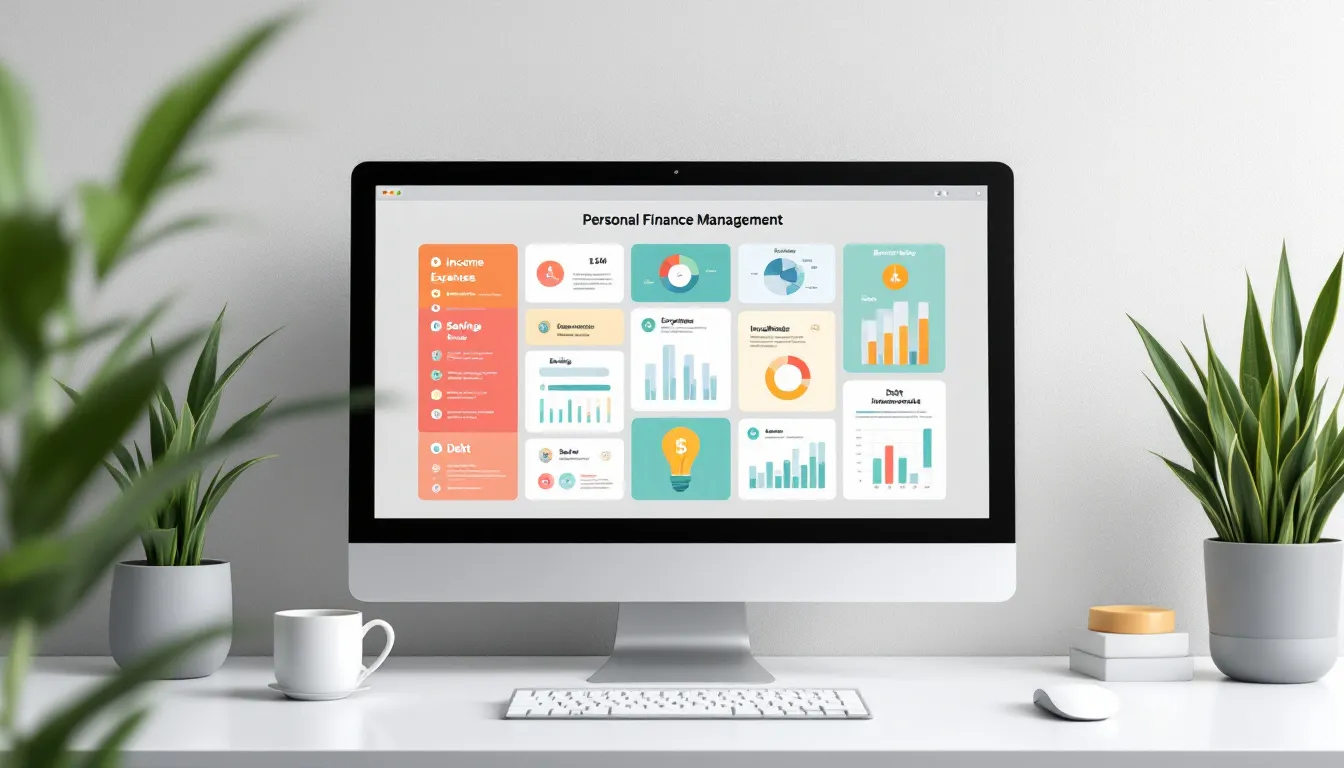 A variety of budget templates displayed on a computer screen, showcasing personal finance management.